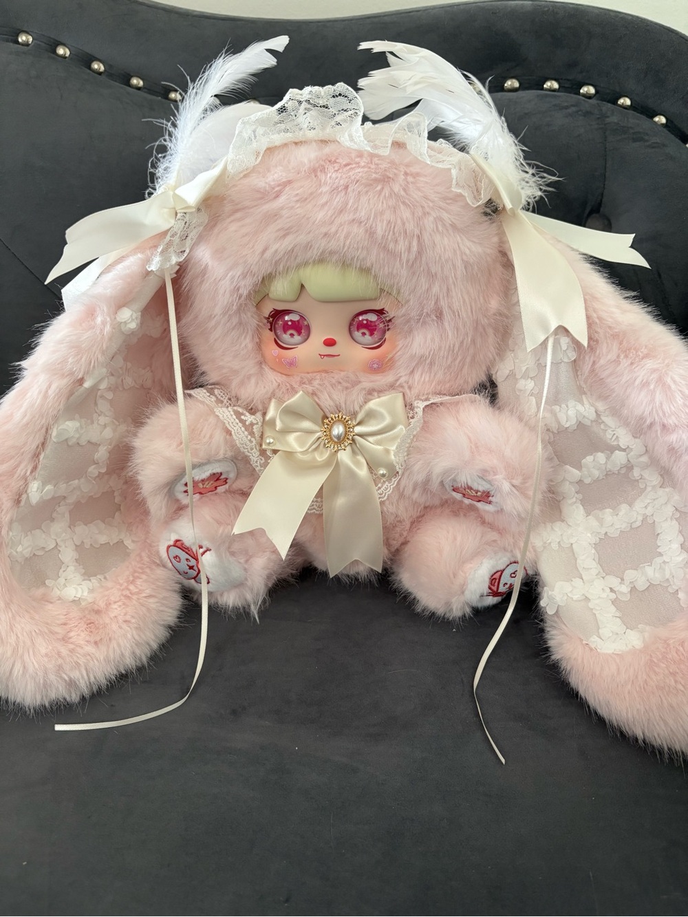 Genuine Mocici 800% Adventure Blossom Vinyl Plush Pink bunny 2 Sets Of Eyes